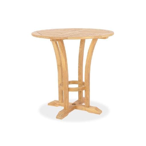 Classic Round Bar Table 106 Teak Footrest
